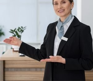 restaurant receptionist uniform